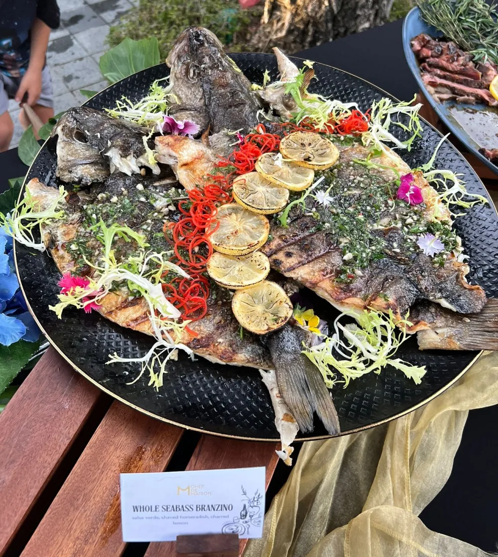 Whole seabass branzino