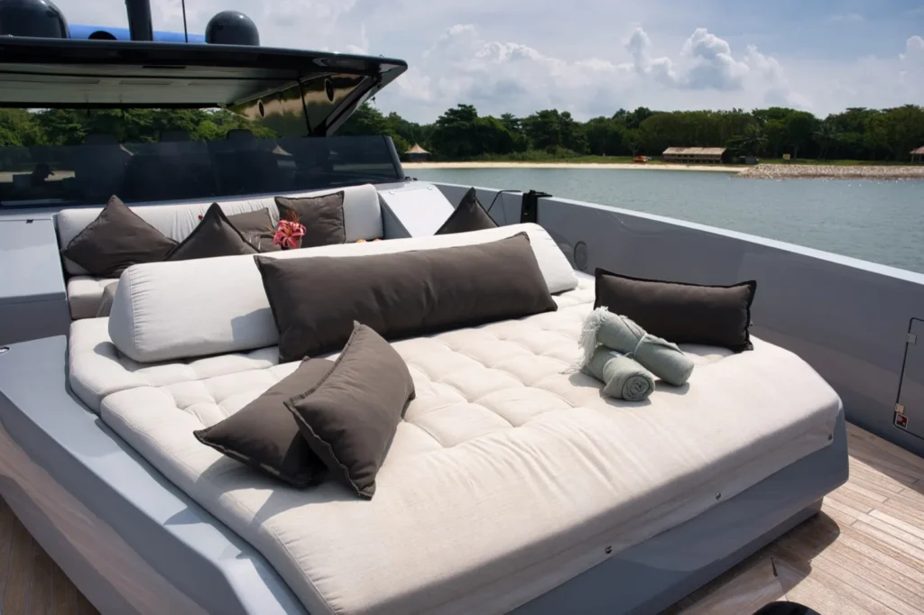 Sunbed on Seawind deck